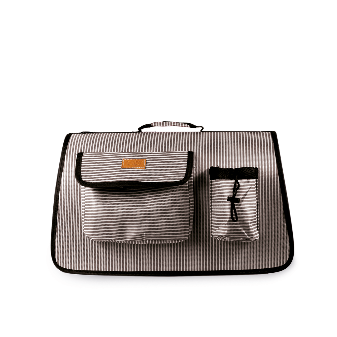 transportadora gato mediano gris