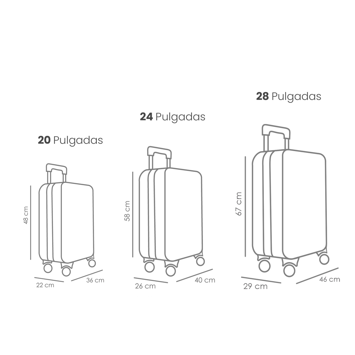 Set Maia 20, 24, 28''