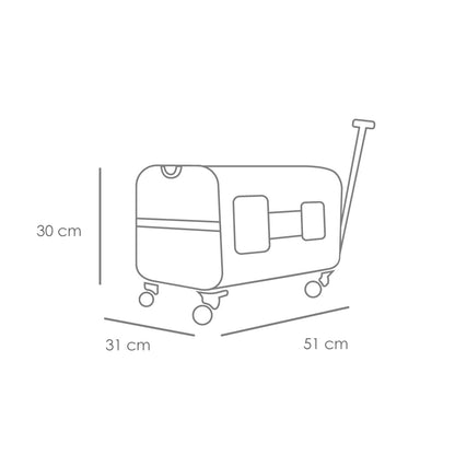 transportadora con ruedas grande